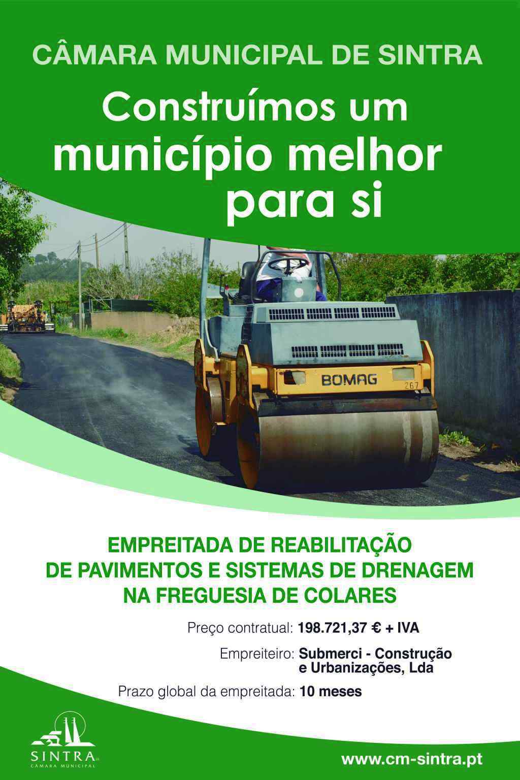 Empreitada de Reabilitação de pavimentos e sistemas de drenagem na freguesia de Colares